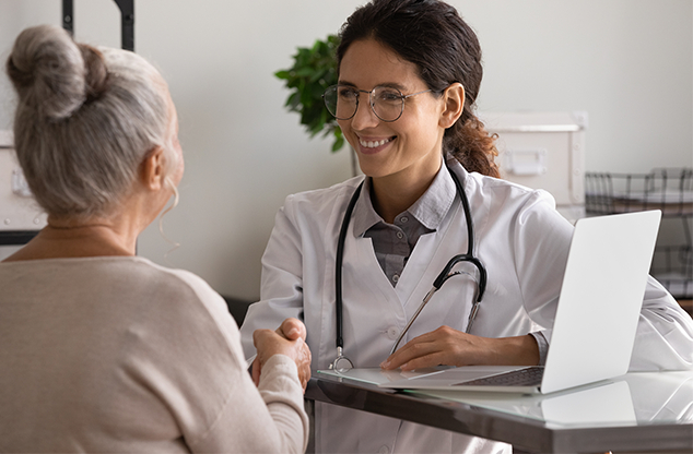 Doctor and patient talking